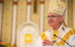 Archbishop Paul S. Coakley preaches during a Mass in the Oklahoma City cathedral in 2021.